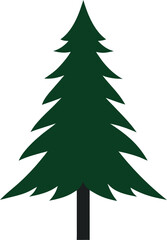 Obraz premium Pine icon set. Fir tree vector 