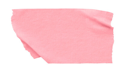 Obraz premium pink crumpled torn tape isolated on transparent background