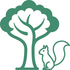 Silhouette of deer drinking water in a river with trees and birds flying around in a nature scene