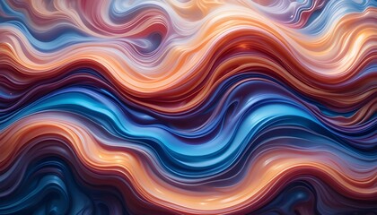 Abstract Liquid Color Waves Background – Vibrant Flowing Gradient with Fluid Motion and Smooth Blends