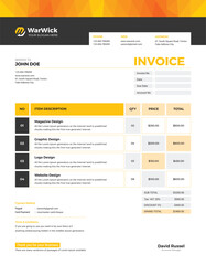 Invoice template | Premium Vector