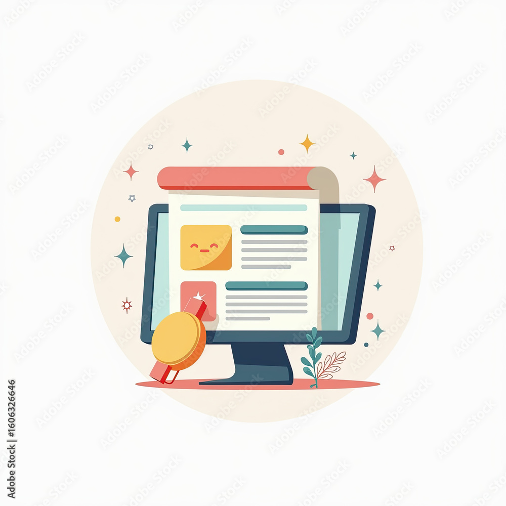 Poster digital interaction with a cheerful screen and a stylus