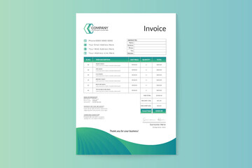 Invoice template design for spa and beauty saloon