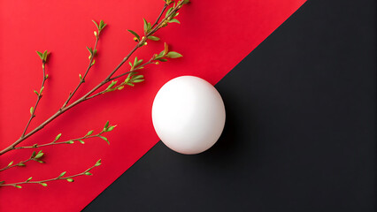 easter eggs and flowers