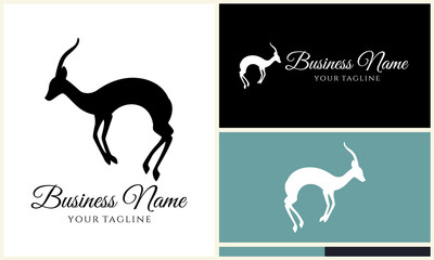 Antelope Silhouette Jumping.