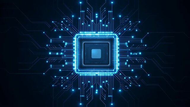 Blue Chip Icon in Cyberpunk Vector Style/サイバーパンクベクターのブルーチップアイコン5