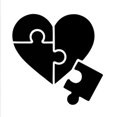 Silhouette of a man with a puzzle piece key icon, symbolizing a business security solution