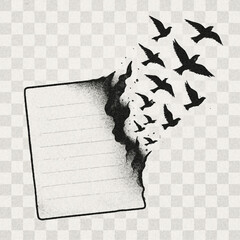 Here's a black and white torn paper background vector illustration with a unique texture design