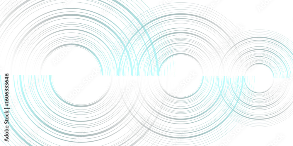 Poster blue minimal circular abstract dynamic lines isolated on white background. future technology banner 
