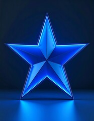 Obraz premium 3D glowing blue star