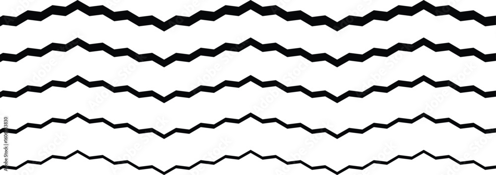 Aufkleber regular black and white zigzag chevron pattern, seamless zig zag line texture abstract geometry back