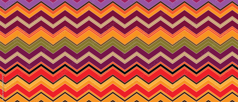 Poster watercolor zigzag pattern earthy hues dance across the page in. fun and bold zigzag pattern with thi