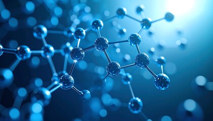3D illustration of complex molecular structure