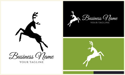 Deer Logo Design Template.