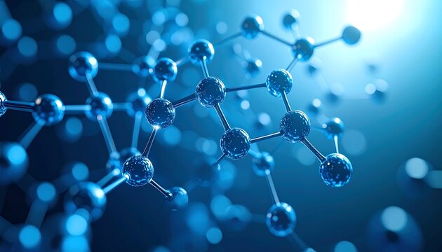 3D illustration of complex molecular structure - Powered by Adobe