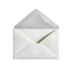 Blank White Envelope A Minimalist Design for Correspondence against transparent Background