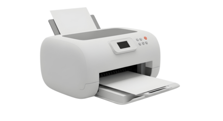 3d paper printer icon. 3d rendering isolated on white background. Cartoon plastic style