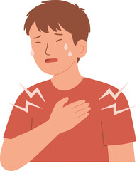 Sick Boy with Chest Pain Symptom

