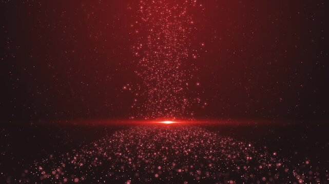 Digital world map red network connections background. Futuristic technology global data transfer. 3D Red wireframe Sci fi light hi tech Ai big data science, innovation tech line nodes line connection