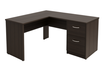 Professional L-Shaped Workstation Table with Storage Drawers for Business and Study