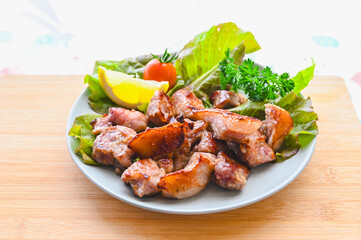 唐揚げ風トンテキ　