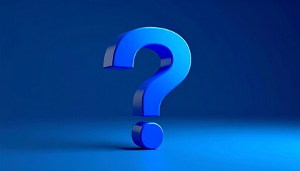3D question mark on a blue background