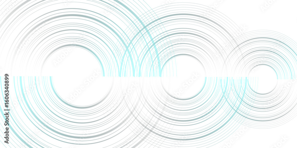 Poster blue minimal circular abstract dynamic lines isolated on white background. future technology banner 