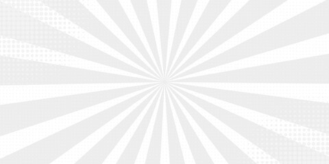 abstract gray white sun rays, retro styled comics book texture background, halftone illustration, pop art concept