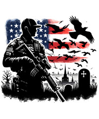 American Eagle Patriot Soldier military Army