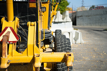 Road roller heavy road construction site equipment