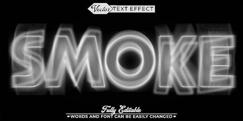  Dark and Atmospheric Smoke Fog Vector Editable Text Effect Template