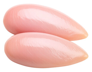 Fototapeta premium Raw Boneless Chicken Breast Freshly Cut, Isolated Transparent PNG