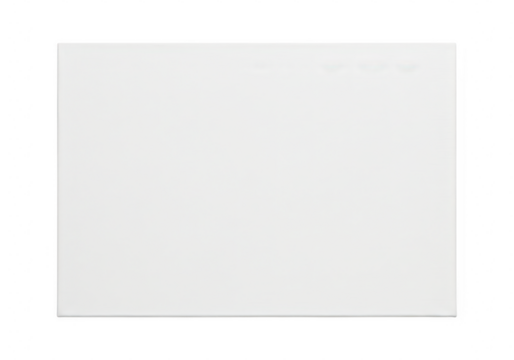 A plain white rectangular sheet of paper, isolated on a clean transparent background