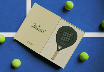 Padel Racket Box Packaging Mockup