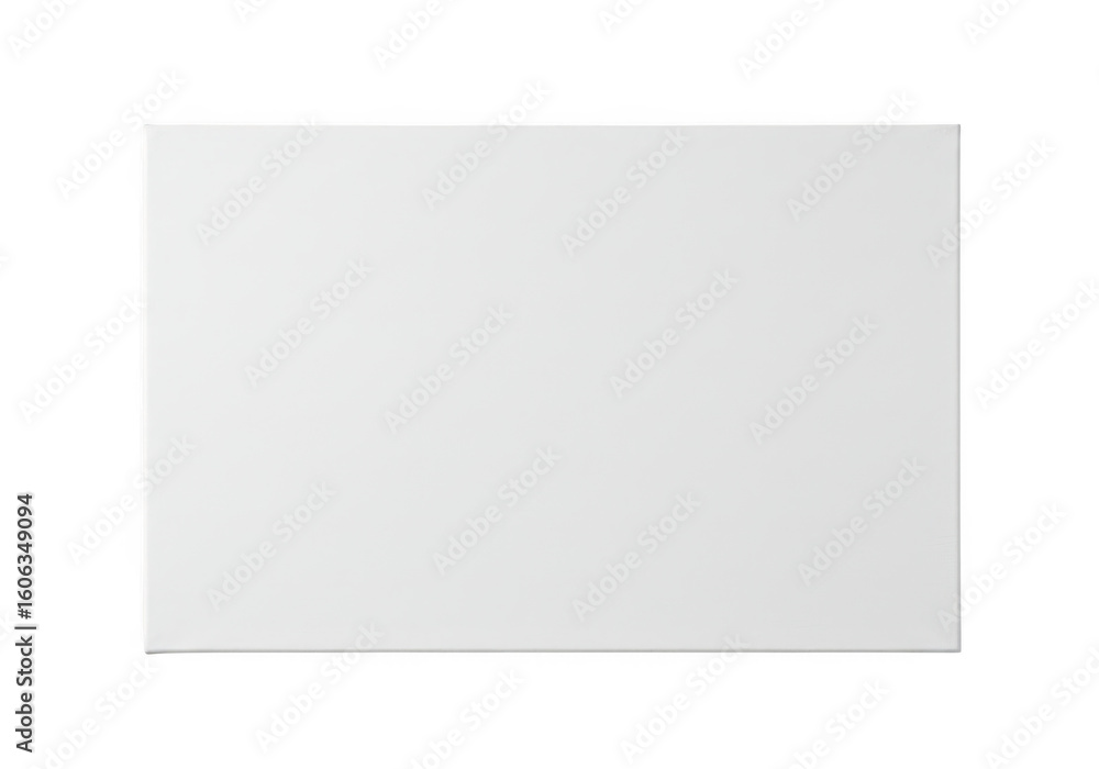 Poster a clean, blank white rectangular canvas isolated on a transparent background, offering ample copy sp