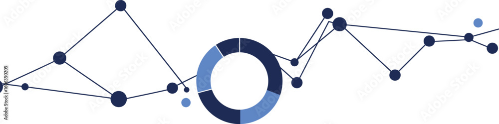 Poster abstract data visualization vector illustration