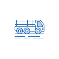 Farm Truck icon design with white background stock illustration