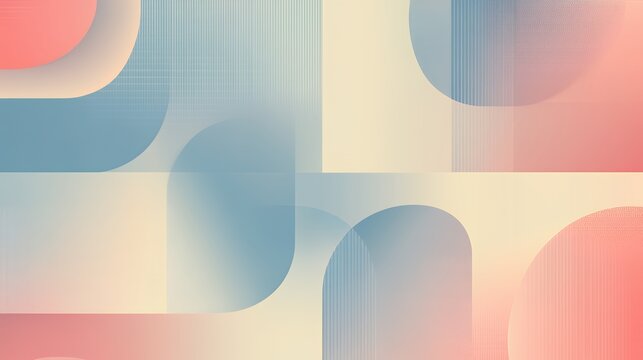 Abstract Pastel Shapes and Lines Design