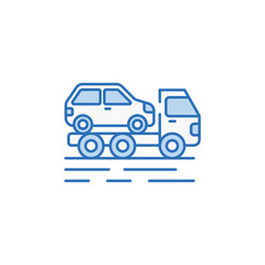 Car Carrier icon design with white background stock illustration