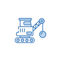 Demolition icon design with white background stock illustration