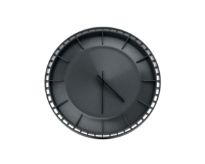 A Modern Charcoal Black Wall Clock 4 30 Four Thirty 04 30 For Modern Interiors 3D Illustration
