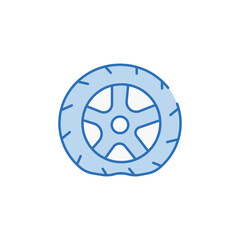 Tyre Puncher icon design with white background stock illustration