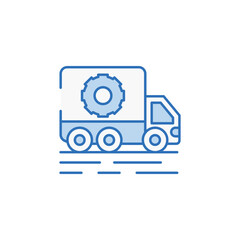 Truck Repair icon design with white background stock illustration