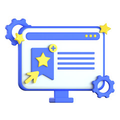Bookmark tab 3D Icon colorful style
