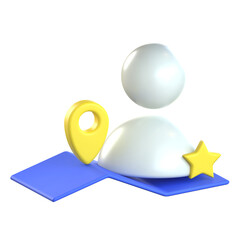 Customer journey map 3D Icon colorful style