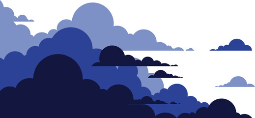 Minimalist Cloud Pattern Vector