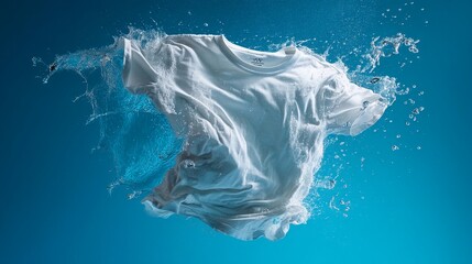 Floating White T-Shirt with Water Splashes/水しぶきと浮かぶ白いTシャツ8