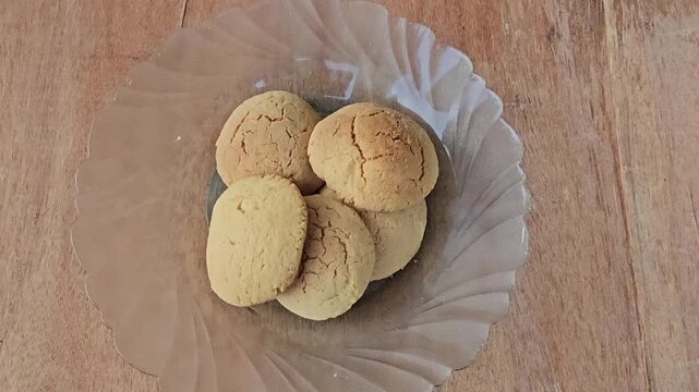 cookies on a wooden table,Baruasa is a authentic cake from Bugis,Makassar South Sulawesi