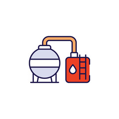 Oil Distributor icon design with white background stock illustration