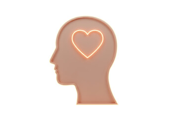 Isolated Mind and Heart Icon for Emotional Intelligence